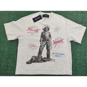 Homme Femme Top Gun Cropped White T Shirt Size Medium  New With Bags And Tags